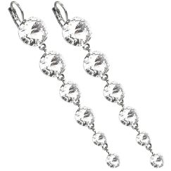 Armando 9cm серьги длинные с австрийскими кристаллами