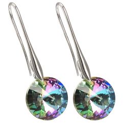 Серьги Elina 14 mm "танцующий кристалл" с австрийскими кристаллами