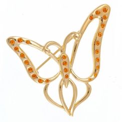 Danaus брошь с австрийскими кристаллами