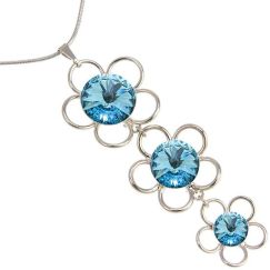 Подвеска Adel с аквамариновым кристаллом Swarovski
