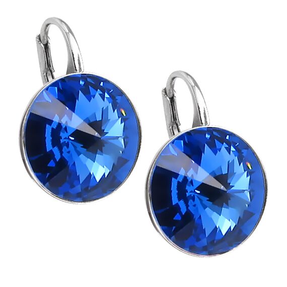 Elis Silver 12mm серьги с австрийскими кристаллами