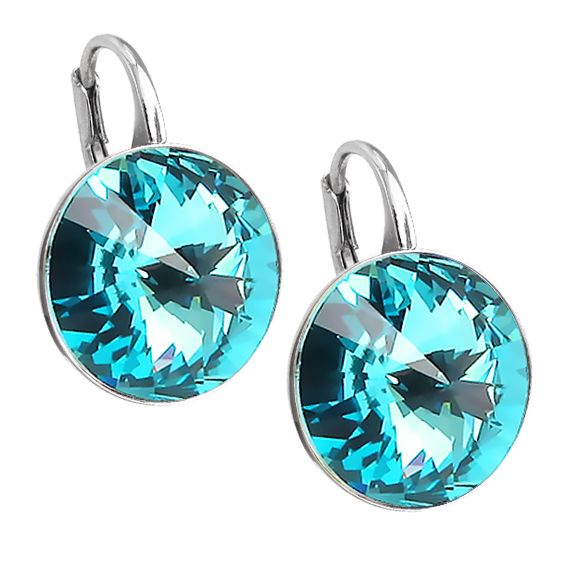 Elis Silver 12mm серьги с австрийскими кристаллами