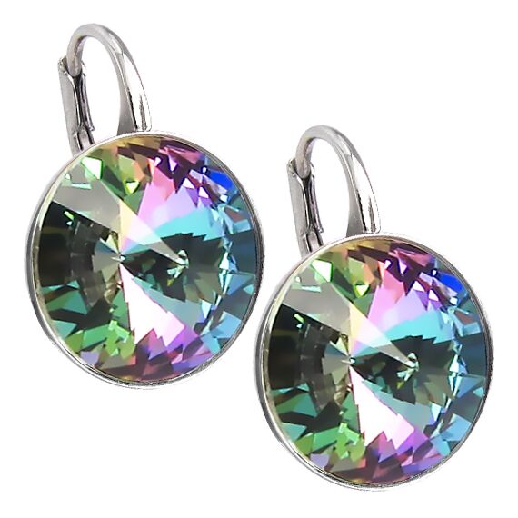 Elis Silver 14mm серьги с кристаллами Swarovski