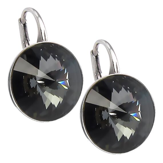 Elis Silver 14mm серьги с кристаллами Swarovski