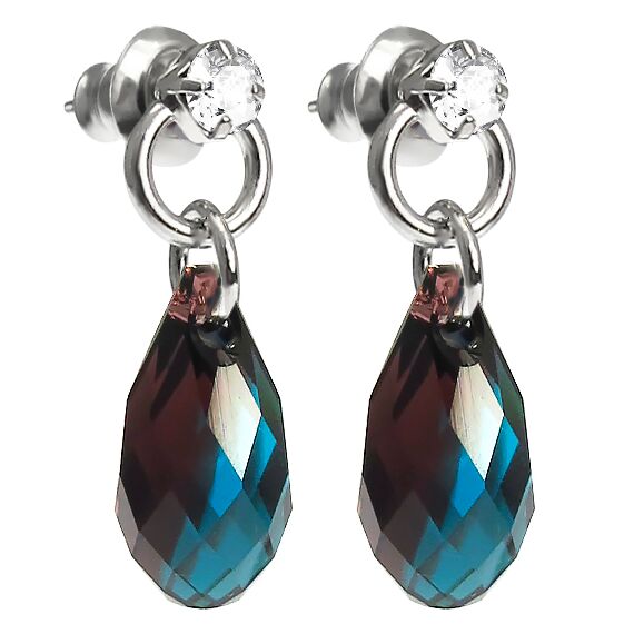 Rita 13 mm серьги с австрийскими кристаллами