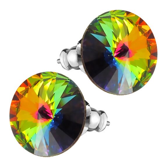 Пусеты Elis 10mm с кристаллами Swarovski