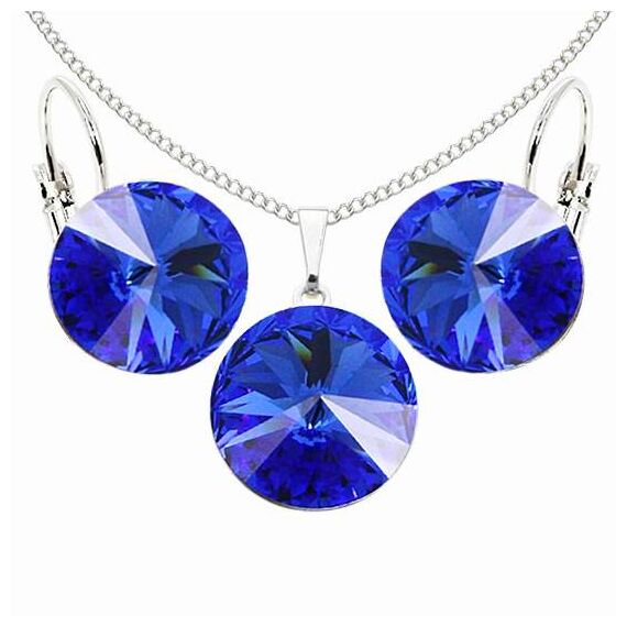 Elis 12 mm серьги с австрийскими кристаллами, изображение 3