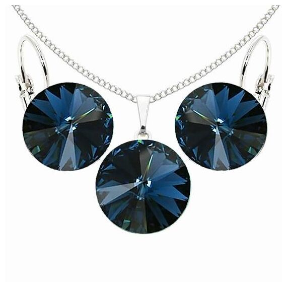 Elis 12 mm серьги с австрийскими кристаллами, изображение 3